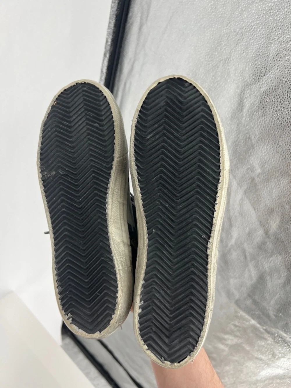 Golden Goose Slide camo glitter High-Top Sneakers in Black, Gray & Purple